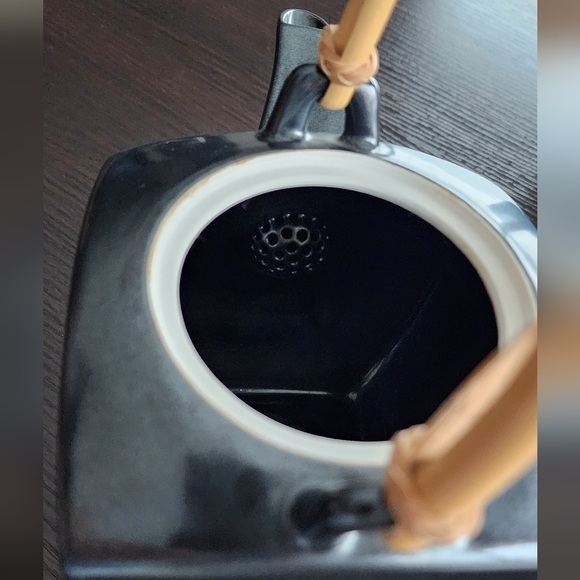 Kotobuki traditional Japanese tea pot, 4 cups blue/charcoal & Swiss gold filter - Picture 10 of 13